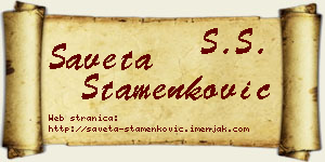 Saveta Stamenković vizit kartica